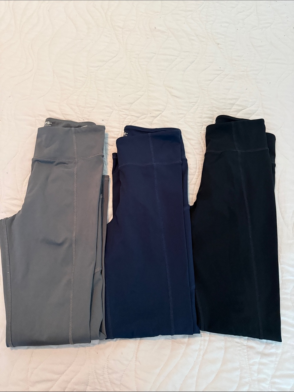 abercrombie kids Leggings Trio - Gray, Navy, Black